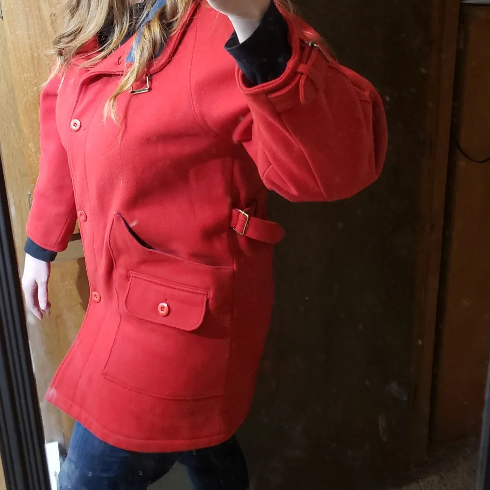 Woolrich wool coat red long coat - Picture 13 of 13